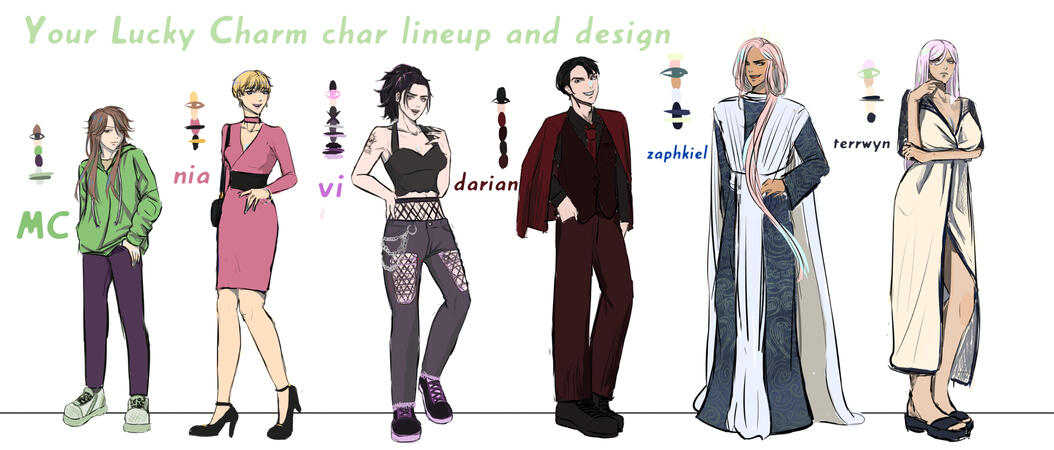Your Lucky Charm character lineup and design